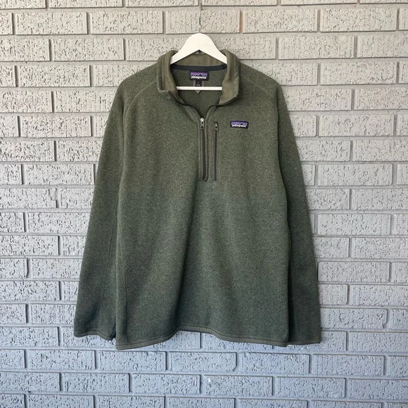 Patagonia Men’s Better Sweater 1/4 Zip Fleece Jacket Industrial Green Size Large - Picture 4 of 6